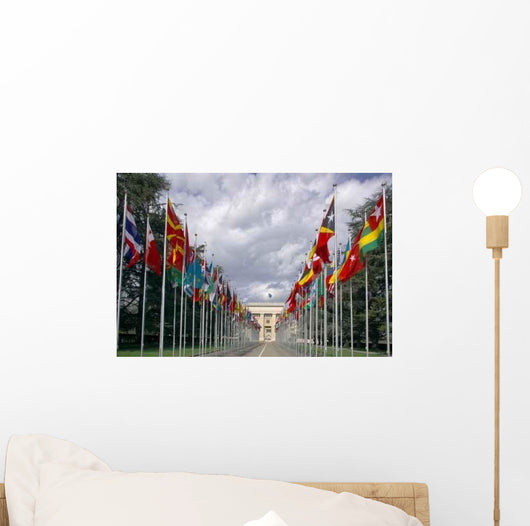 Many National Flags Un Wall Decal