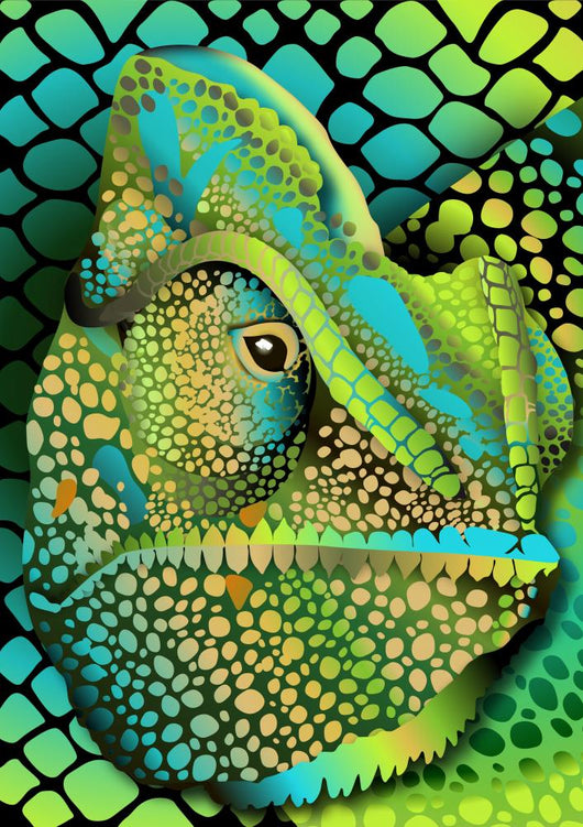 Head Khameliona Wall Decal