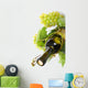 Wine Bottle Grape Vine Wall Decal