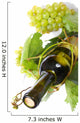 Wine Bottle Grape Vine Wall Decal