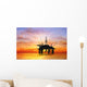 Silhouette Oil Rig Wall Decal