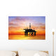Silhouette Oil Rig Wall Decal