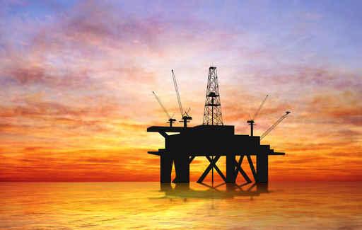 Silhouette Oil Rig Wall Decal