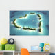 Aerial Heart-shaped Island Wall Decal