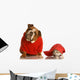 Dog and Cat Playing Wall Decal