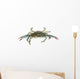 Live Blue Crab White Wall Decal Sticker Set