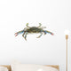 Live Blue Crab White Wall Decal Sticker Set
