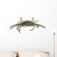 Live Blue Crab White Wall Decal Sticker Set