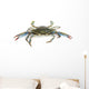 Live Blue Crab White Wall Decal Sticker Set