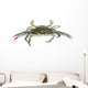 Live Blue Crab White Wall Decal Sticker Set