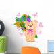 Pink Teddy Bear Wall Decal