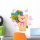 Pink Teddy Bear Wall Decal