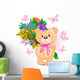 Pink Teddy Bear Wall Decal