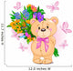 Pink Teddy Bear Wall Decal