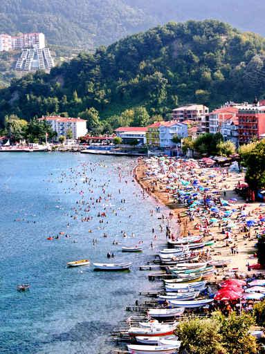 Crowded Beach Amasra Black Sea Wall Decal