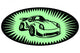 Car with Starburst Wall Decal