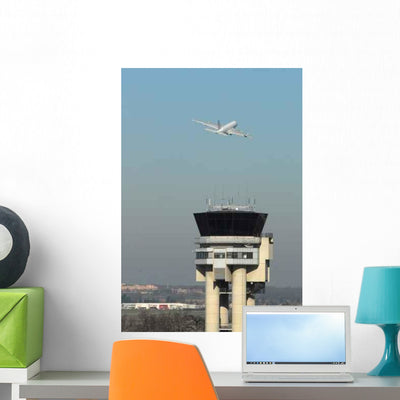 Tower Control Toulouse Blagnac Wall Decal shown on a wall