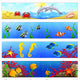 Ocean Banners with Tropical Wall Decal