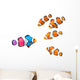 Singled out Clown Fish Wall Decal Sticker Set