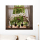 Lots Flowers Old Window Wall Decal