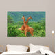 Fight Two Giraffes Wall Decal