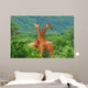 Fight Two Giraffes Wall Decal