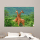 Fight Two Giraffes Wall Decal
