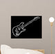 Negative Guitar Illustration Wall Decal