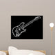 Negative Guitar Illustration Wall Decal