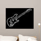 Negative Guitar Illustration Wall Decal