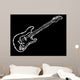 Negative Guitar Illustration Wall Decal