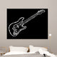 Negative Guitar Illustration Wall Decal