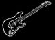 Negative Guitar Illustration Wall Decal
