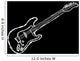 Negative Guitar Illustration Wall Decal