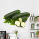 slice fresh bio marrow on white background Wall Decal