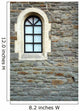 Arch Window in Stone Wall Wall Mural