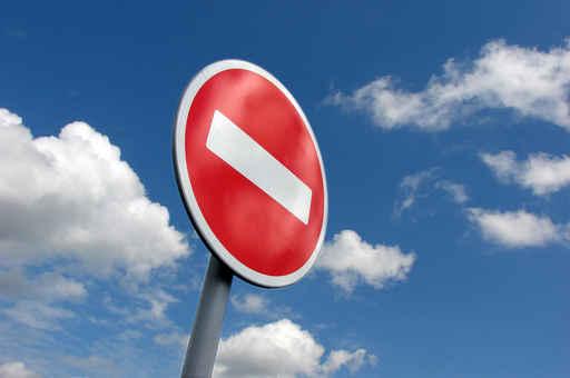 Prohibiting Road Sign Blue Sky Wall Decal