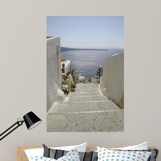 Stairways to Ammoudi Wall Decal