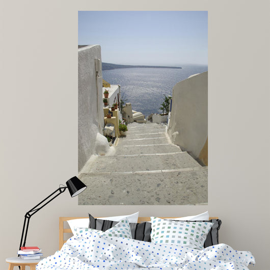 Stairways to Ammoudi Wall Decal
