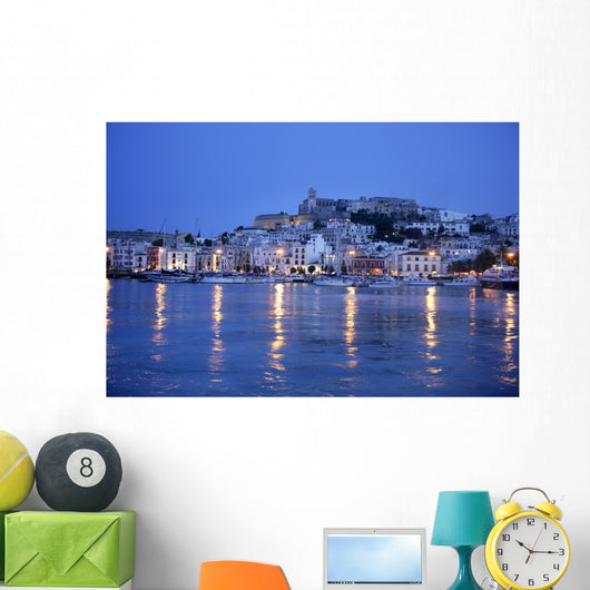 Ibiza Harbor Mediterranean Island Wall Decal