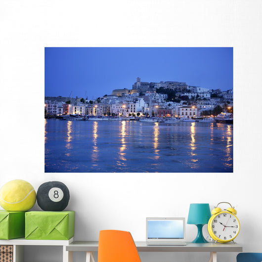 Ibiza Harbor Mediterranean Island Wall Decal