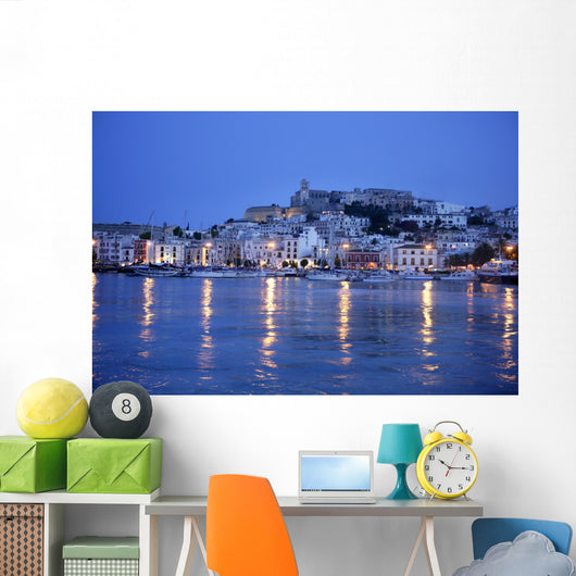 Ibiza Harbor Mediterranean Island Wall Decal