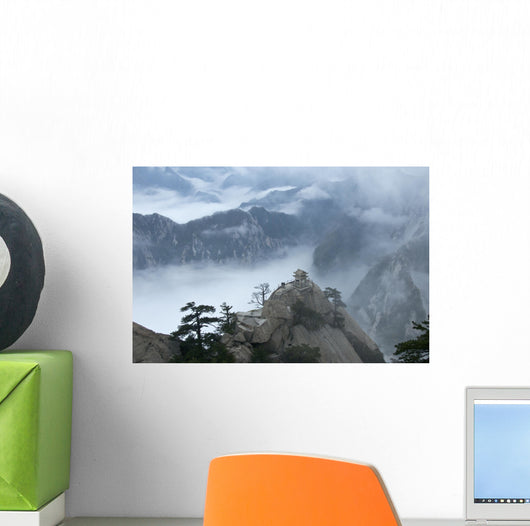Hua Shan Foggy Mountains Wall Decal