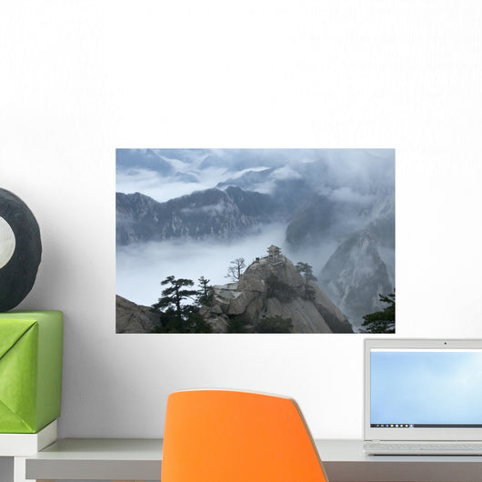 Hua Shan Foggy Mountains Wall Decal