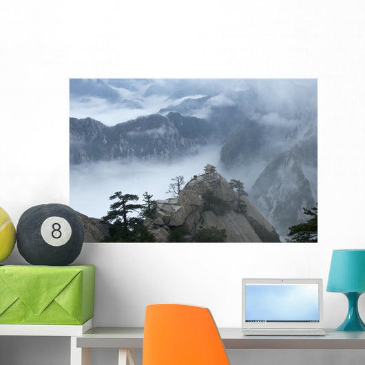 Hua Shan Foggy Mountains Wall Decal