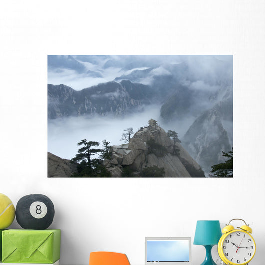 Hua Shan Foggy Mountains Wall Decal