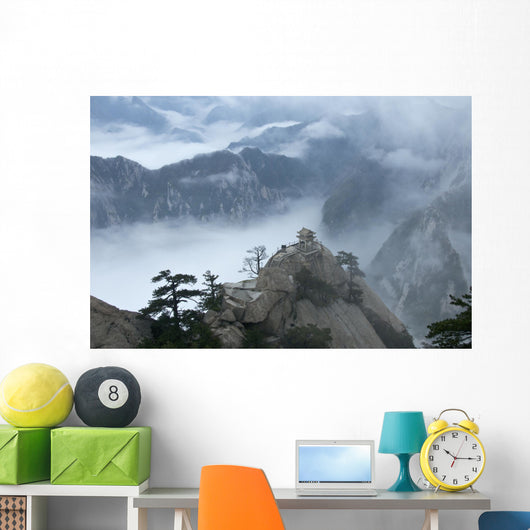 Hua Shan Foggy Mountains Wall Decal