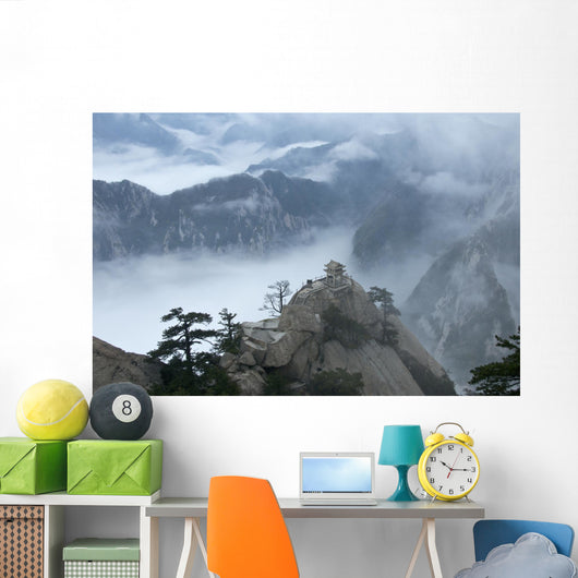 Hua Shan Foggy Mountains Wall Decal