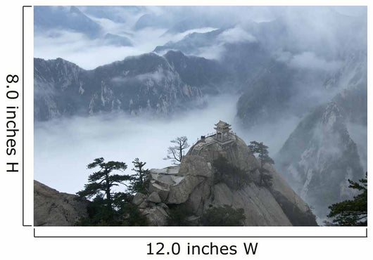 Hua Shan Foggy Mountains Wall Decal