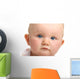 Beautiful Baby with Blue Wall Decal